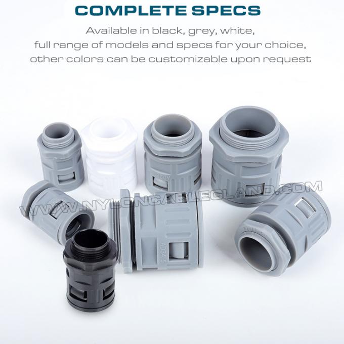 Connecteurs de tuyaux métriques, raccords de tuyaux flexibles droits, presse-étoupes ondulées plastiques pour tuyaux flexibles AD10-AD54.5